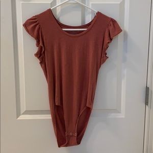 DARK PINK AERIE BODYSUIT